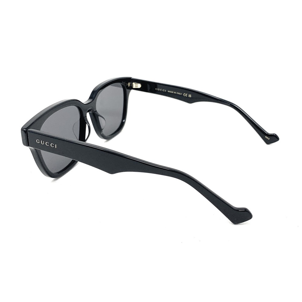 GUCCI Men's Sunglasses GG1430SK 001 Shiny Black Square 57mm - Picture 5 of 5